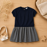 Thumbnail for Plaid Patchwork Dress – Modna i zwiewna – sukienka w kratkę