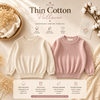 Thin Cotton Pullover – Światło i komfort – dziecięcy sweter z dzianiny
