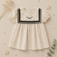 Thumbnail for Sailor Top – Elegancka i wygodna – bluzka z koronkowymi wykończeniami i bufiastymi rękawami