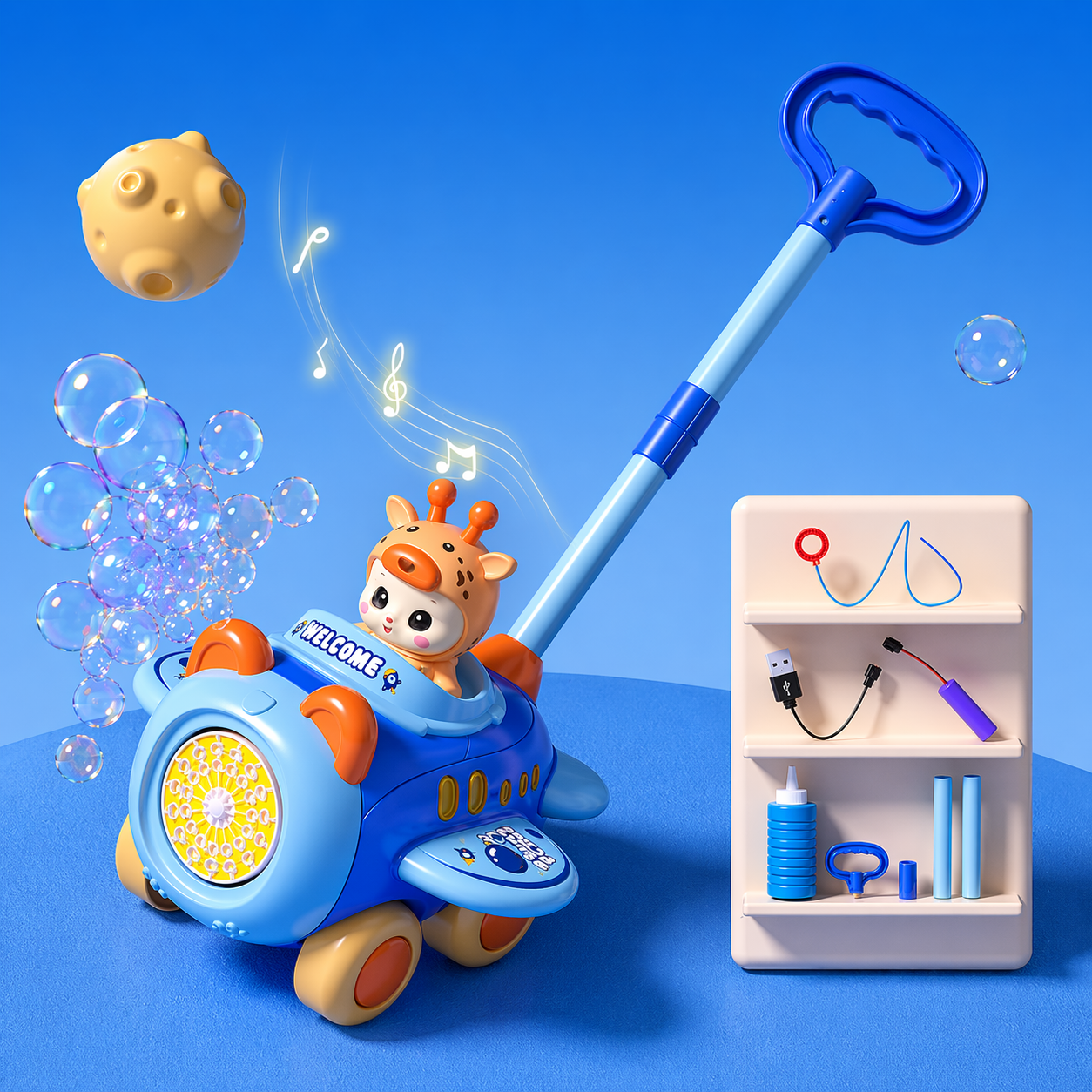 Bubble Blower – Zabawne i fajne – wózek z dmuchawką do baniek mydlanych