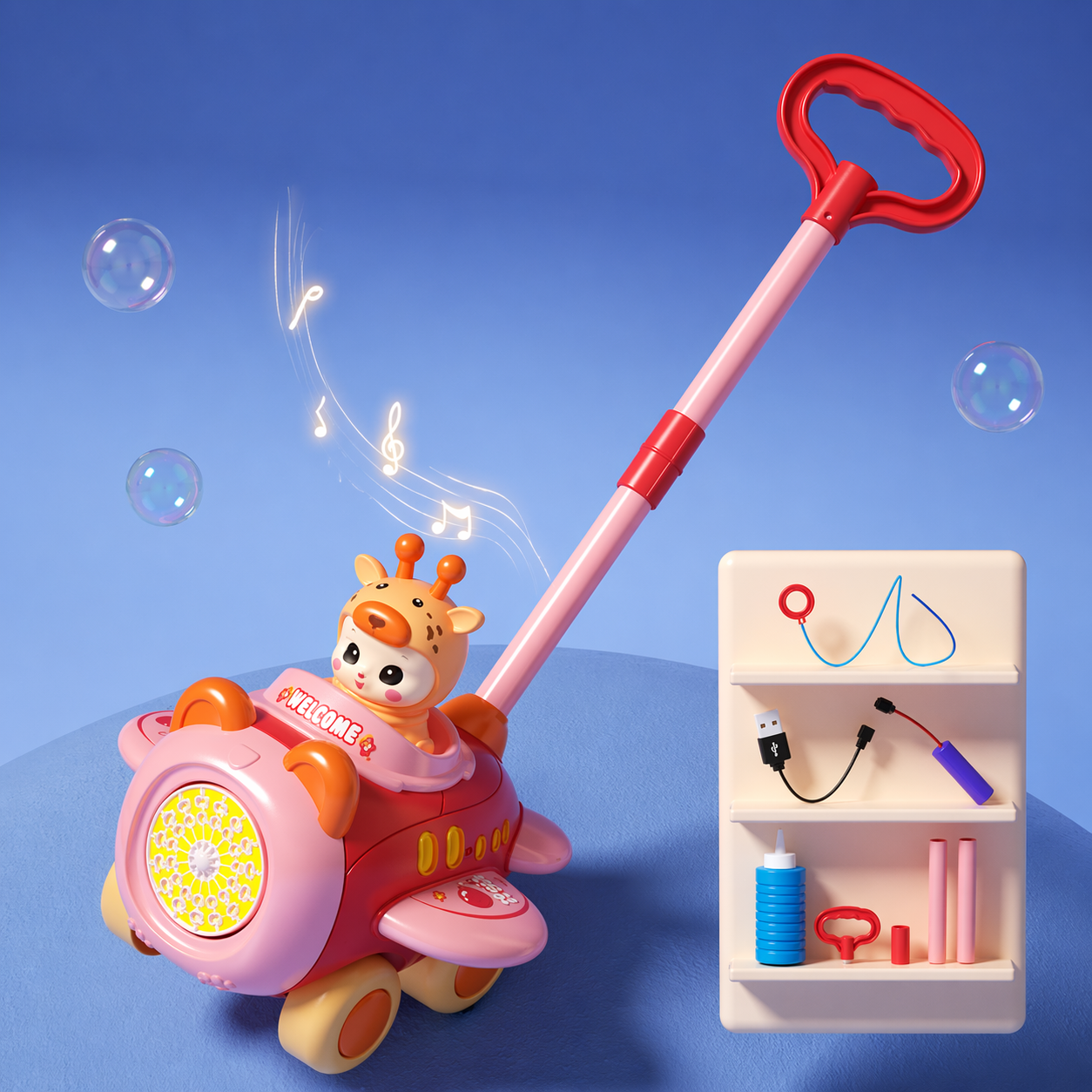 Bubble Blower – Zabawne i fajne – wózek z dmuchawką do baniek mydlanych