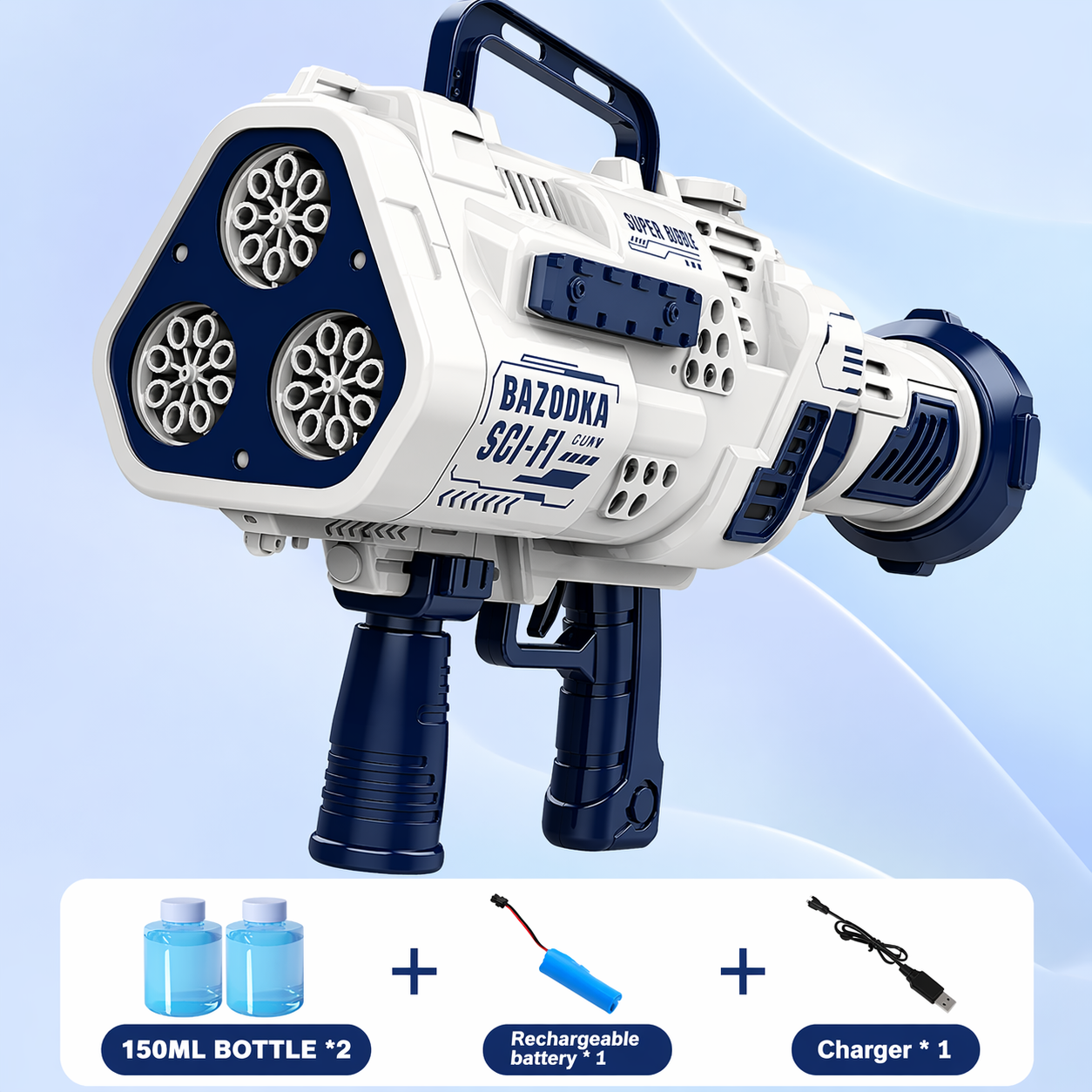 Light Up Bubble Gun – Zabawa i muzyka – pistolet do baniek mydlanych