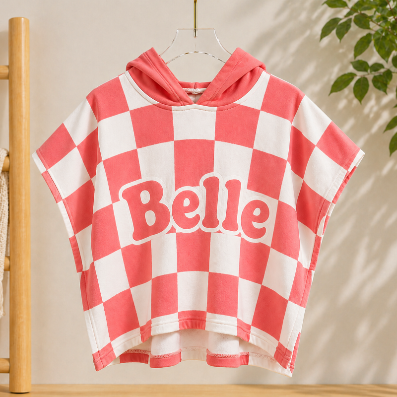 Personalized Hooded Towel – Miękka i wyjątkowa – spersonalizowana peleryna kąpielowa dla dzieci