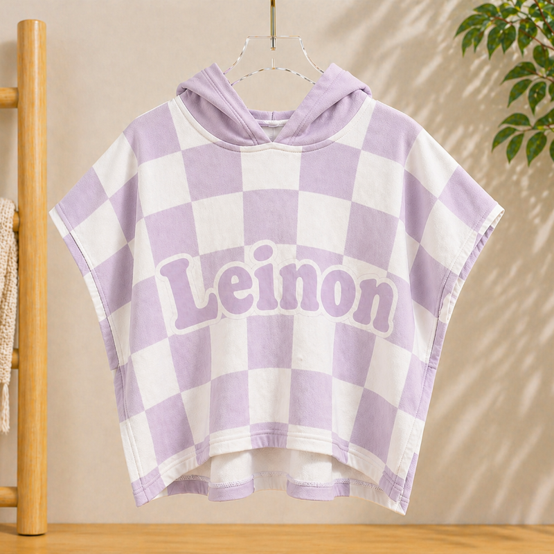 Personalized Hooded Towel – Miękka i wyjątkowa – spersonalizowana peleryna kąpielowa dla dzieci