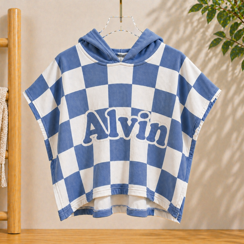 Personalized Hooded Towel – Miękka i wyjątkowa – spersonalizowana peleryna kąpielowa dla dzieci
