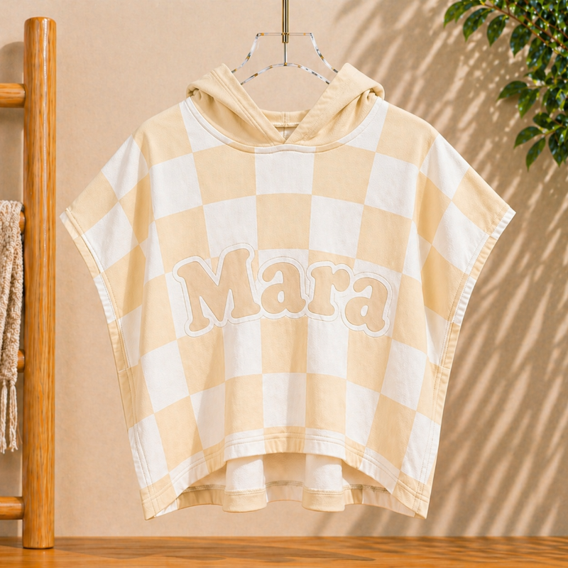 Personalized Hooded Towel – Miękka i wyjątkowa – spersonalizowana peleryna kąpielowa dla dzieci