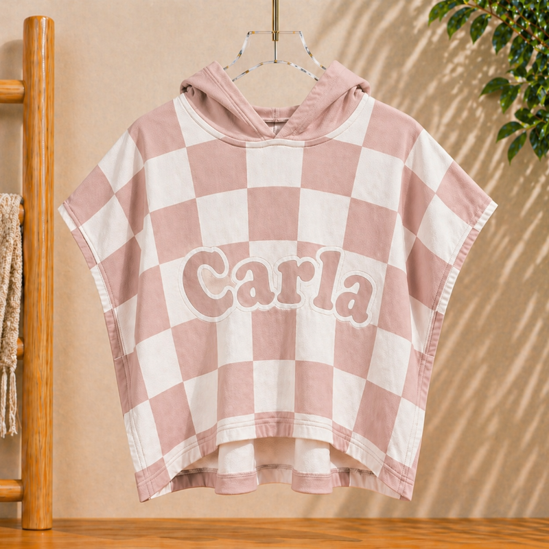 Personalized Hooded Towel – Miękka i wyjątkowa – spersonalizowana peleryna kąpielowa dla dzieci