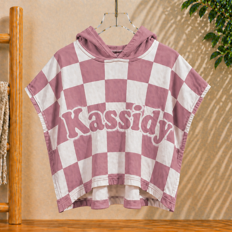 Personalized Hooded Towel – Miękka i wyjątkowa – spersonalizowana peleryna kąpielowa dla dzieci