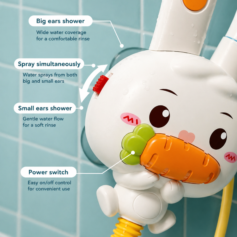 Rabbit Bath Shower Toy – Zabawa i wodne szaleństwa – zabawka do kąpieli z rozpylaczem