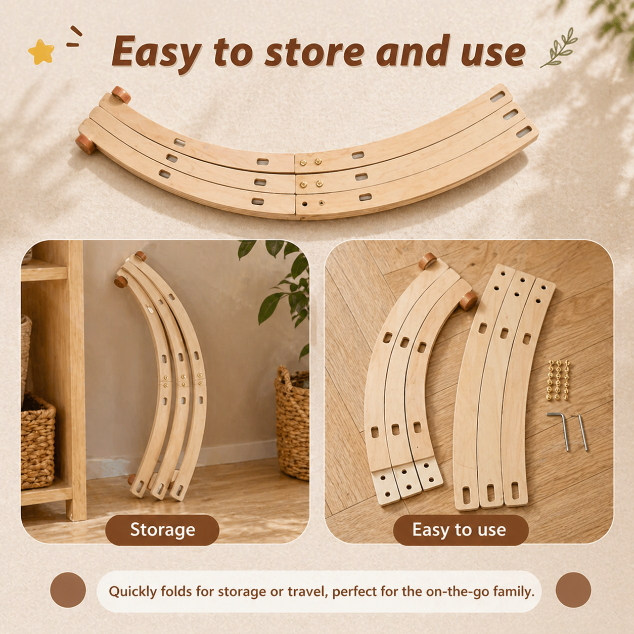 Wooden Baby Rattle Toy – Rozwój zmysłów i bezpieczeństwo – Baby Gym