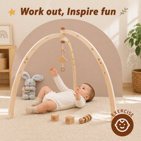 Thumbnail for Wooden Baby Rattle Toy – Rozwój zmysłów i bezpieczeństwo – Baby Gym