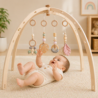 Thumbnail for Wooden Baby Rattle Toy – Rozwój zmysłów i bezpieczeństwo – Baby Gym
