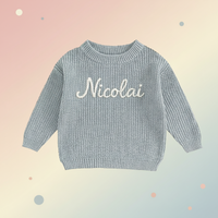 Thumbnail for Personalized Baby Sweater – Wyjątkowy i uroczy – haftowany, spersonalizowany sweterek dla niemowląt