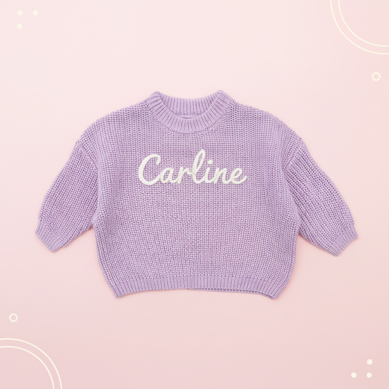 Personalized Baby Sweater – Wyjątkowy i uroczy – haftowany, spersonalizowany sweterek dla niemowląt