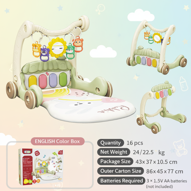 Step & Play – interaktywny i bezpieczny – 3 w 1 chodzik i gimnastyka dla niemowląt