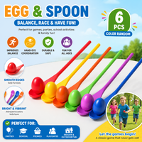 Thumbnail for Wooden Egg Spoon Game – Motoryka i nauka – Gra równoważna „Wyścig jajek”