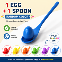 Thumbnail for Wooden Egg Spoon Game – Motoryka i nauka – Gra równoważna „Wyścig jajek”