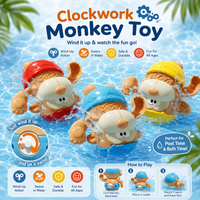Thumbnail for Clockwork Monkey Toy – Zabawa i wodne szaleństwa – zabawka do kąpieli na nakręcanie