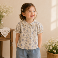 Thumbnail for Girls Summer Fashion Top – Lekka i wygodna – bluzka dla dziewczynek w stylu vintage