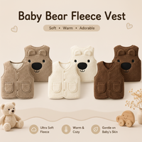 Thumbnail for Baby Bear Fleece Vest – Ciepła i miękka – dziecięca kamizelka z motywem misia