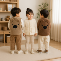 Thumbnail for Baby Bear Fleece Vest – Ciepła i miękka – dziecięca kamizelka z motywem misia