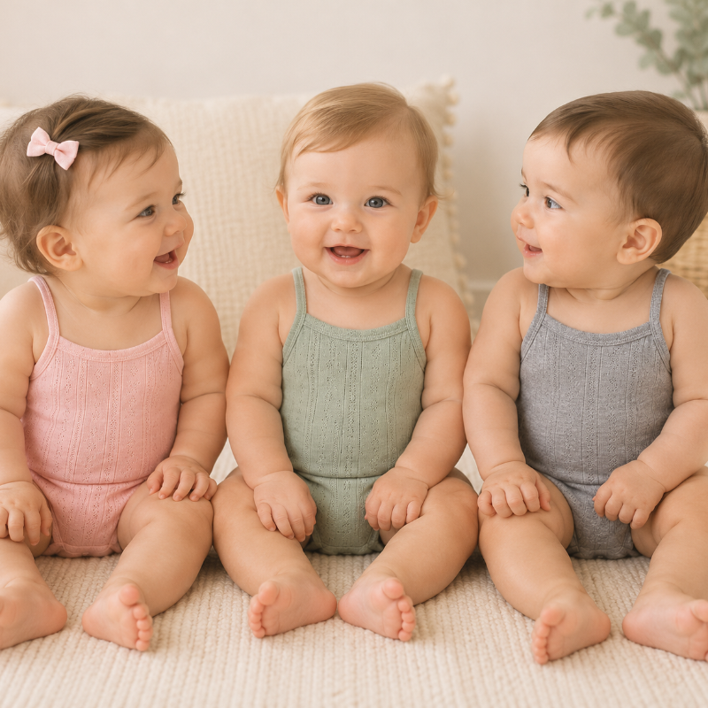 Summer Bodysuit – Lekki i wygodny – dzianinowy body dla niemowląt