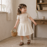 Thumbnail for Bella Knit Top & Skirt – Lekki i przewiewny – letni zestaw dziecięcy z dzianiny