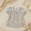 Vine Print Blouse – Lekka i urocza – dziecięca bluzka z bufiastymi rękawami