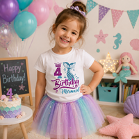 Thumbnail for Birthday Graphic Tee – Urocze i zwiewne – dziecięca koszulka urodzinowa