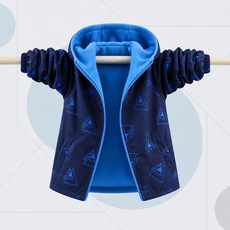 Reversible Kids Jacket – Wodoodporna i wiatroszczelna – lekka kurtka