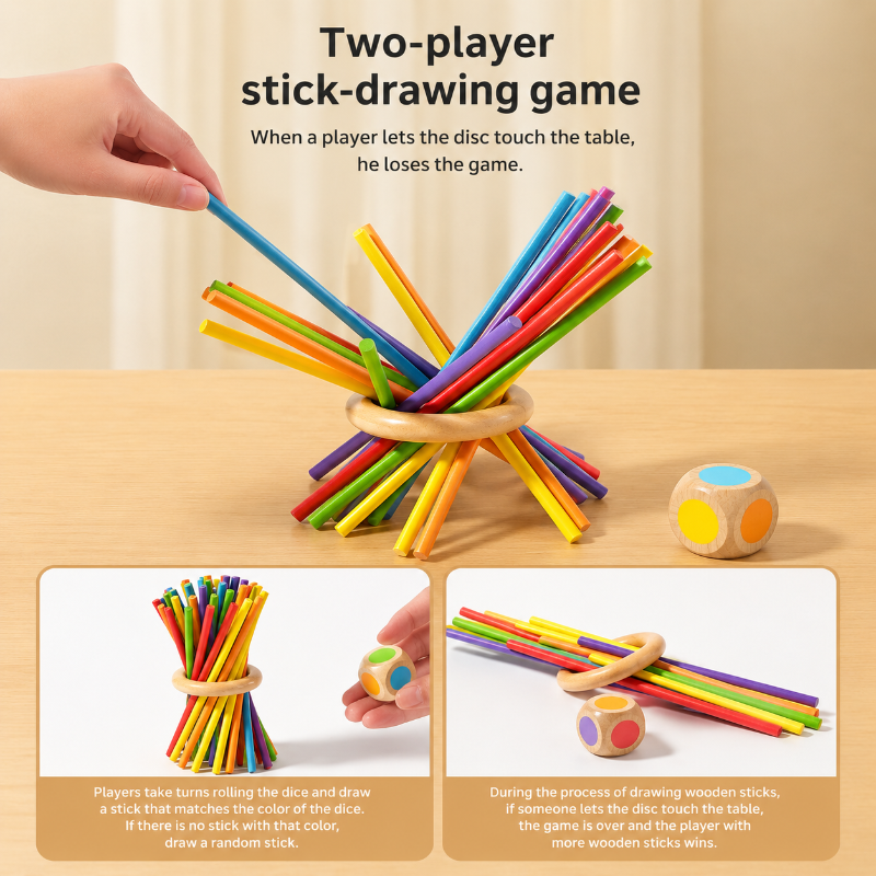 Wooden Stick Battle Game – Myślenie i interakcja – strategiczna gra planszowa