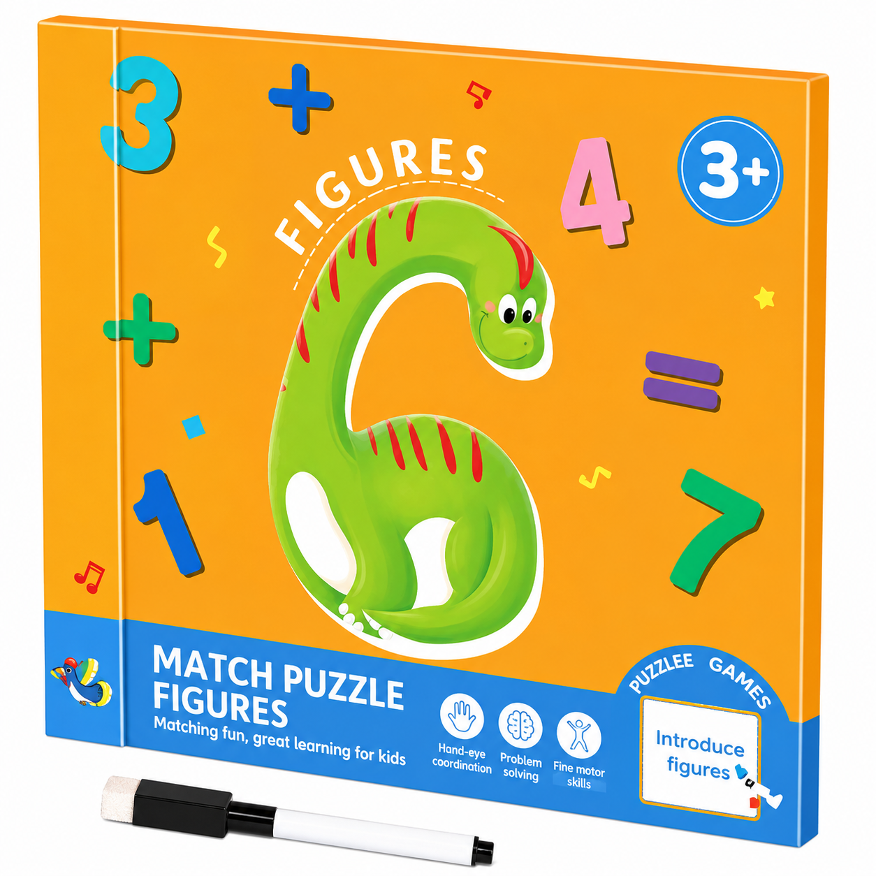 SmartMatch – Zabawa i nauka – magnetyczna książeczka 2 w 1 do rysowania i układania puzzli
