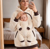 Thumbnail for MamaHug – Ciepła i praktyczna – bluza z kapturem 2 w 1 dla mamy i dziecka