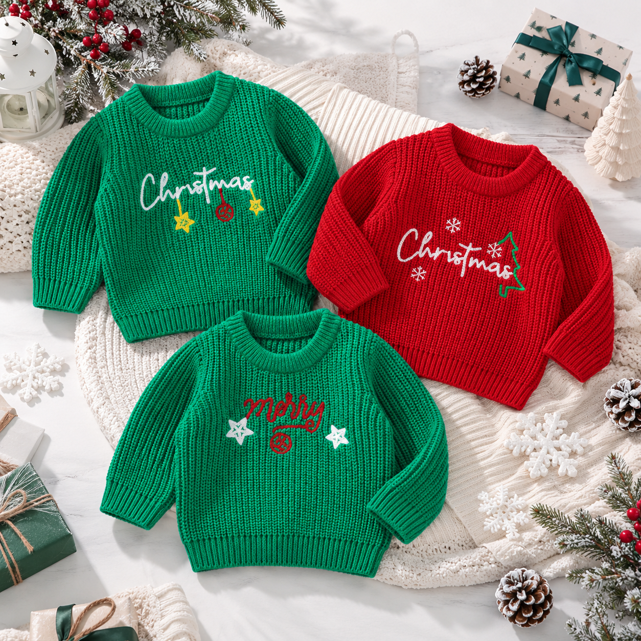JoyKnit – Przytulny i ciepły – świąteczny sweter z napisem