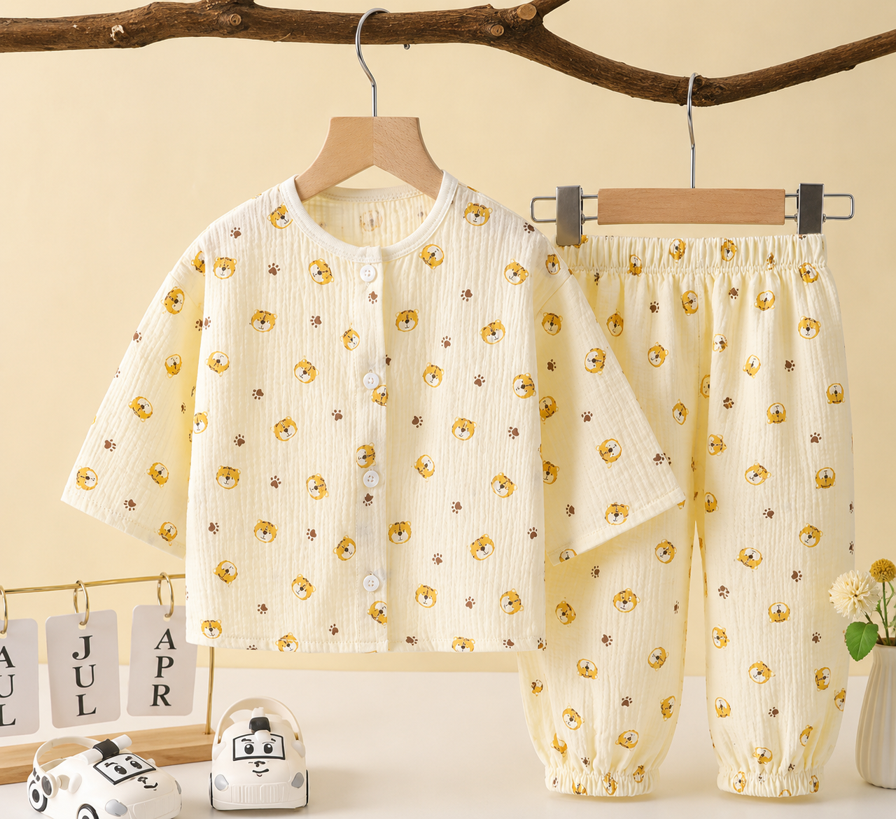 Mini Fashion™ - Lniany zestaw odzieży dziecięcej - Ubrania dla dzieci