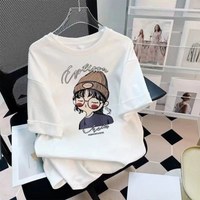 Thumbnail for CuteStyle – Modne i wygodne – koszulka z nadrukiem z kreskówki w stylu oversized