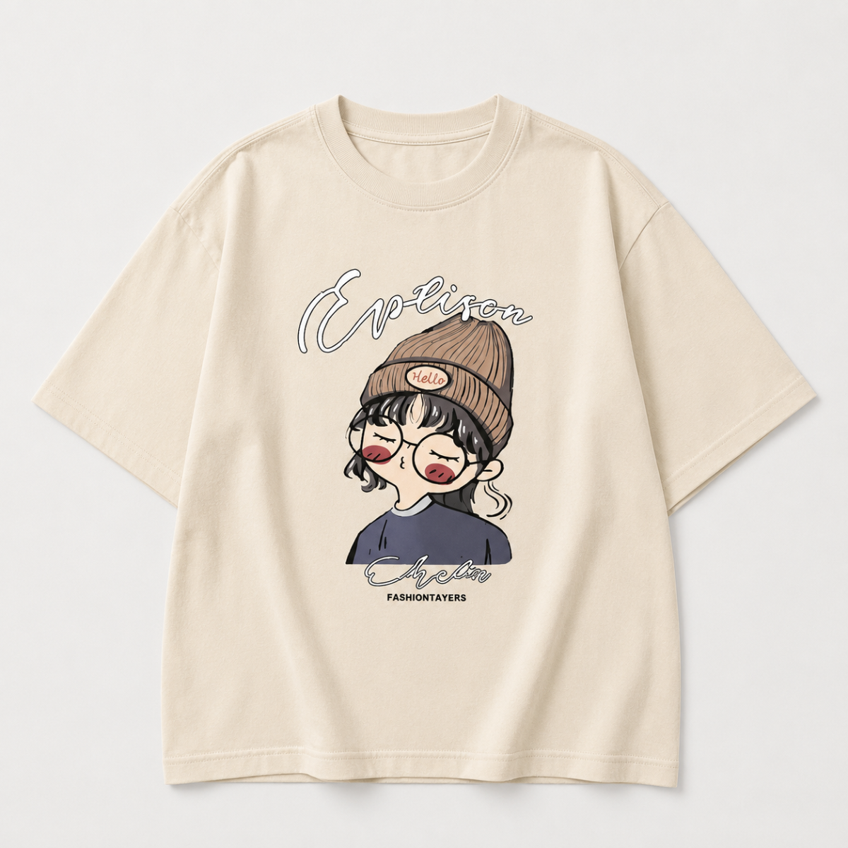 CuteStyle – Modne i wygodne – koszulka z nadrukiem z kreskówki w stylu oversized