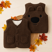 Thumbnail for Baby Bear Fleece Vest – Ciepła i miękka – dziecięca kamizelka z motywem misia