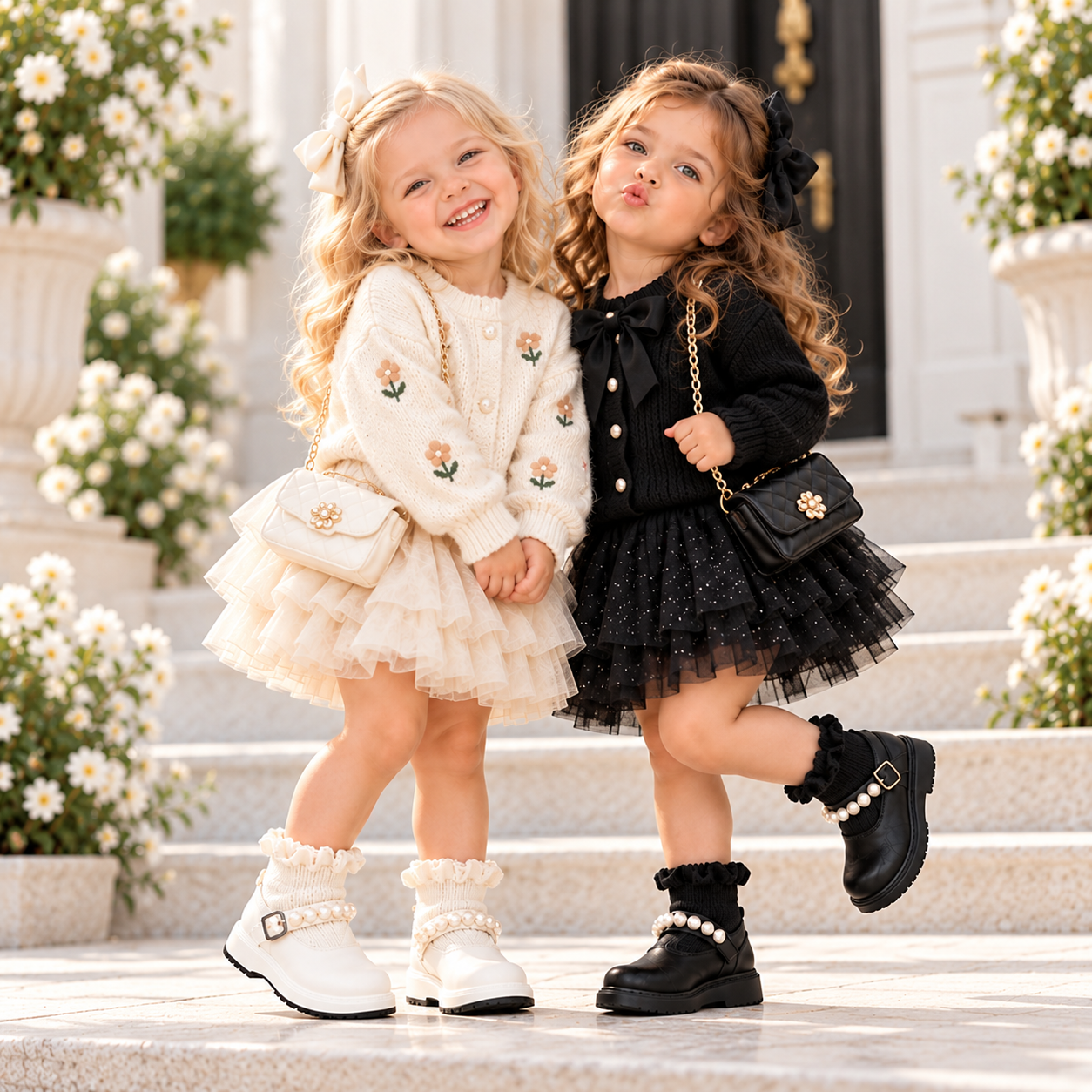 PearlCharm – Eleganckie i urocze – dziecięce botki z perłowymi detalami