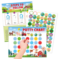 Thumbnail for Potty Training – Zabawna i motywująca - karta do nauki korzystania z nocnika z naklejkami