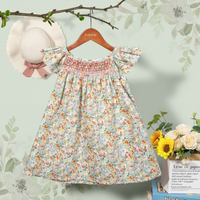 Thumbnail for Floral Dress – Lekka i zwiewna – sukienka dla dziewczynek z falbanowymi rękawami