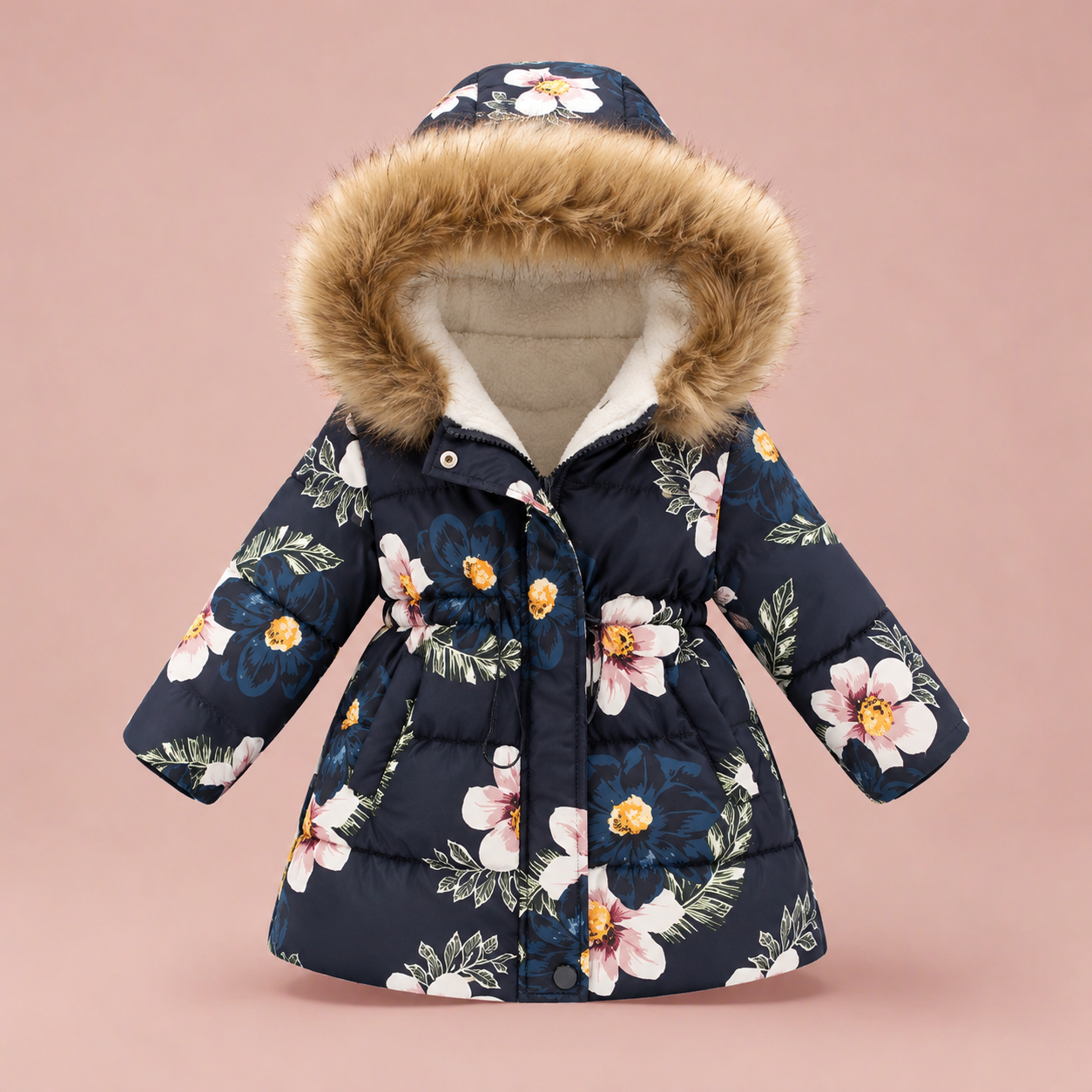 CozyTrend – Elegancka i przytulna – pikowana kurtka zimowa dla dziewczynek