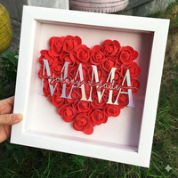 Thumbnail for Personalized Rose Shadow Box – Wyjątkowy prezent na Dzień Matki – spersonalizowane pudełko z różami