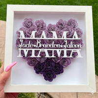 Thumbnail for Personalized Rose Shadow Box – Wyjątkowy prezent na Dzień Matki – spersonalizowane pudełko z różami