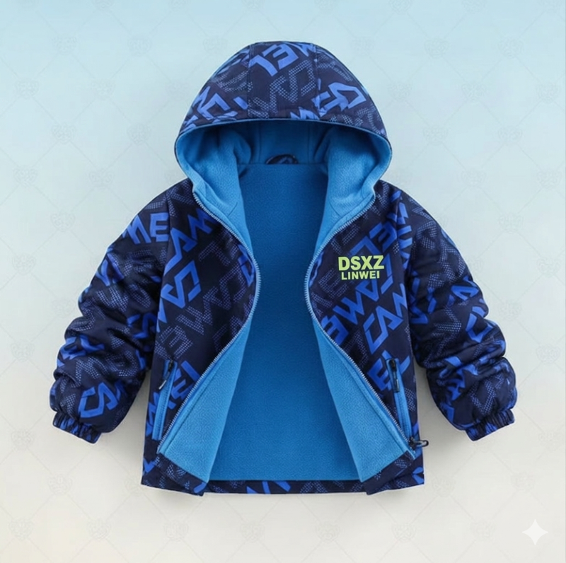 Reversible Kids Jacket – Wodoodporna i wiatroszczelna – lekka kurtka