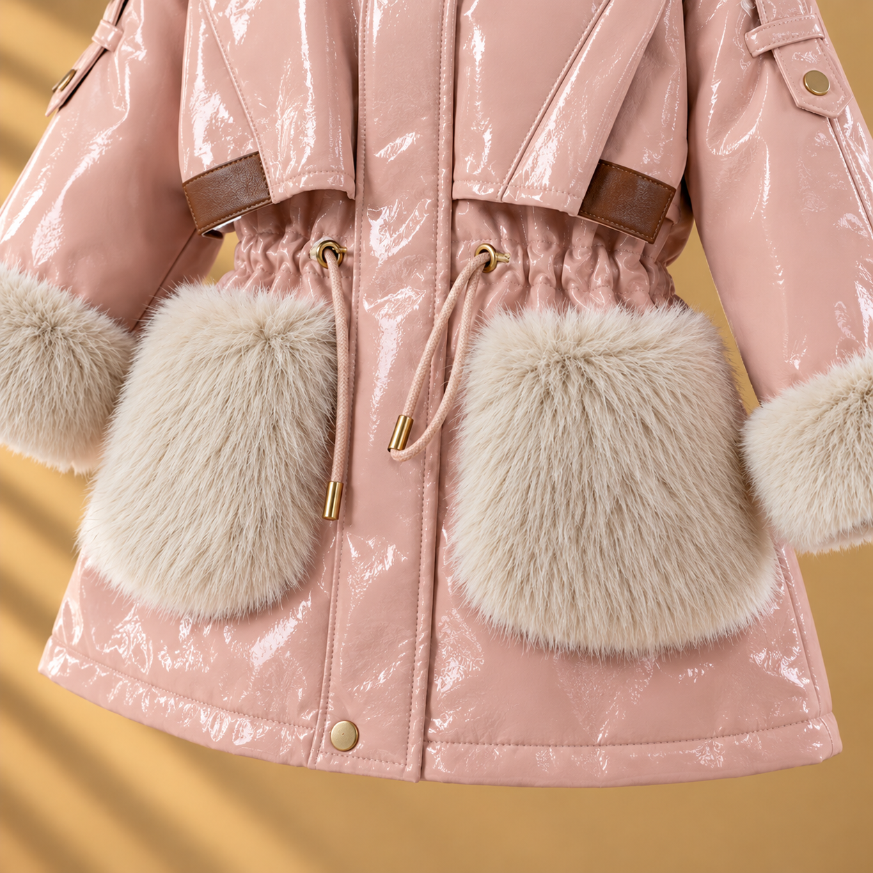 CozyParka – Ciepła i miękka – zimowa kurtka dla dziewczynek z pluszowym kołnierzem