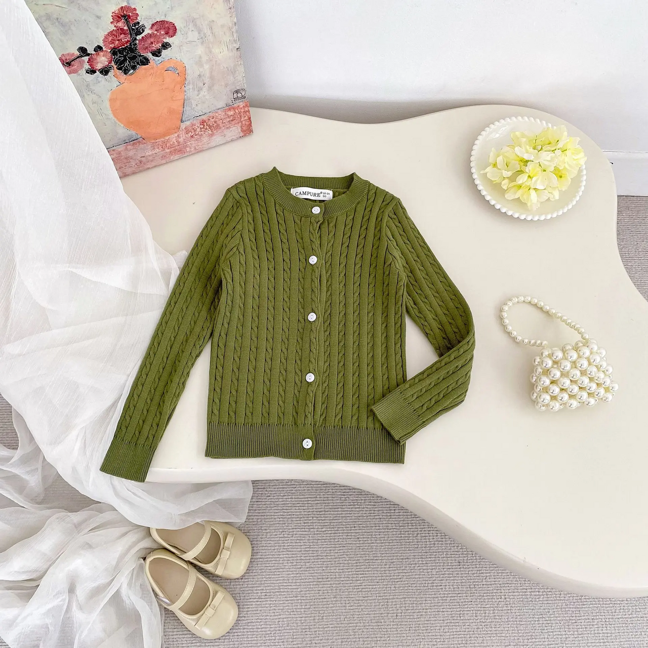 CozyBelle – Elegancka i ciepła – dzianinowa kamizelka z guzikami