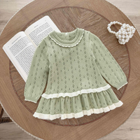 Thumbnail for MiniBelle – Elegancka i delikatna – dzianinowa sukienka dla niemowląt z falbanką