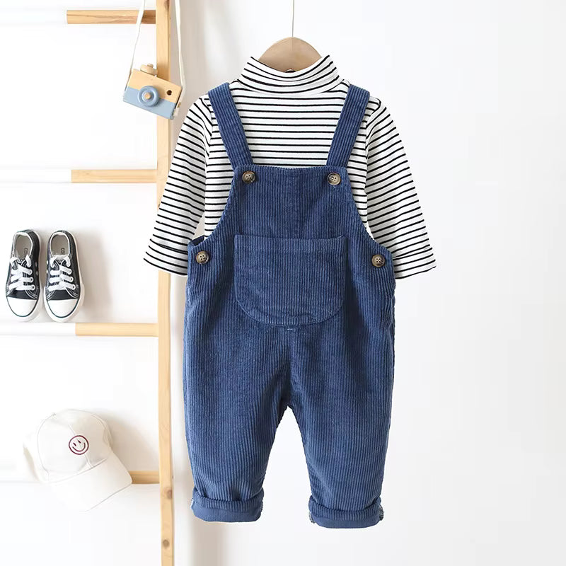 TinyTrend – Wygodne i stylowe – spodnie ogrodowe z dzianiny prążkowanej