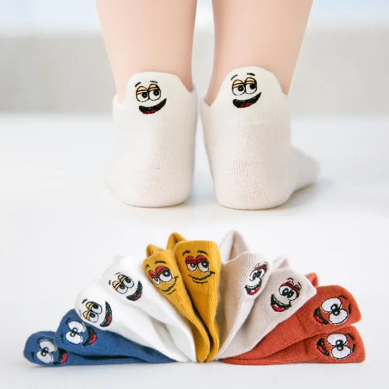 PlayfulToes – Kolorowe i miękkie – krótkie skarpetki dziecięce (zestaw 5 sztuk)